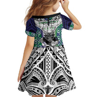 Custom New Zealand Warrior Family Matching Off Shoulder Maxi Dress and Hawaiian Shirt Maori Tribal Pattern LT05 - Polynesian Pride