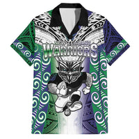 Custom New Zealand Warrior Family Matching Short Sleeve Bodycon Dress and Hawaiian Shirt Maori Tribal Pattern LT05 Dad's Shirt - Short Sleeve Green - Polynesian Pride