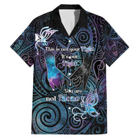 Suicide Awareness Family Matching Mermaid Dress and Hawaiian Shirt You Are Not Alone LT05 Dad's Shirt - Short Sleeve Black - Polynesian Pride