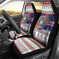 American Samoa Christmas Car Seat Cover Poinsettia La Maunia Le Kilisimasi LT05 - Polynesian Pride