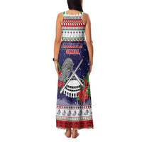 American Samoa Christmas Family Matching Tank Maxi Dress and Hawaiian Shirt Poinsettia La Maunia Le Kilisimasi LT05 - Polynesian Pride