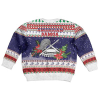 American Samoa Christmas Kid Ugly Christmas Sweater Poinsettia La Maunia Le Kilisimasi LT05 - Polynesian Pride