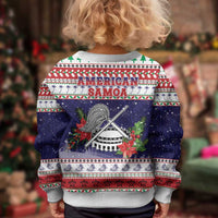 American Samoa Christmas Kid Ugly Christmas Sweater Poinsettia La Maunia Le Kilisimasi LT05 - Polynesian Pride