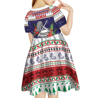 American Samoa Christmas Kid Short Sleeve Dress Poinsettia La Maunia Le Kilisimasi LT05 - Polynesian Pride