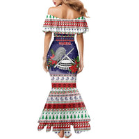 American Samoa Christmas Mermaid Dress Poinsettia La Maunia Le Kilisimasi LT05 - Polynesian Pride