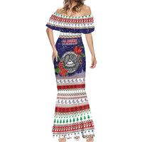 American Samoa Christmas Mermaid Dress Poinsettia La Maunia Le Kilisimasi LT05 - Polynesian Pride