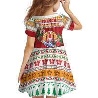 French Polynesia Christmas Family Matching Off Shoulder Maxi Dress and Hawaiian Shirt Coat Of Arms Merry Xmas LT05 - Polynesian Pride