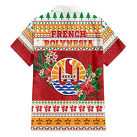 French Polynesia Christmas Family Matching Off Shoulder Maxi Dress and Hawaiian Shirt Coat Of Arms Merry Xmas LT05 - Polynesian Pride