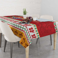 French Polynesia Christmas Tablecloth Coat Of Arms Merry Xmas LT05 - Polynesian Pride