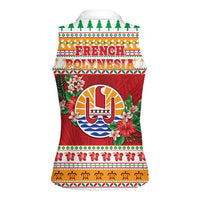 French Polynesia Christmas Women Sleeveless Polo Shirt Coat Of Arms Merry Xmas LT05 - Polynesian Pride
