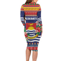Kiribati Christmas Family Matching Long Sleeve Bodycon Dress and Hawaiian Shirt Coat Of Arms Tekeraoi Te Kiritimati LT05 - Polynesian Pride