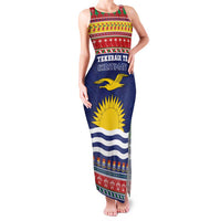 Kiribati Christmas Family Matching Tank Maxi Dress and Hawaiian Shirt Coat Of Arms Tekeraoi Te Kiritimati LT05 Mom's Dress Red - Polynesian Pride