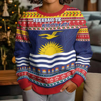 Kiribati Christmas Kid Ugly Christmas Sweater Coat Of Arms Tekeraoi Te Kiritimati LT05 - Polynesian Pride