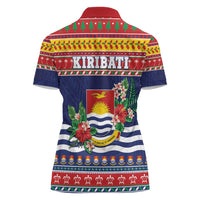 Kiribati Christmas Women Polo Shirt Coat Of Arms Tekeraoi Te Kiritimati