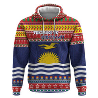 Kiribati Christmas Zip Hoodie Coat Of Arms Tekeraoi Te Kiritimati LT05 Pullover Hoodie Red - Polynesian Pride