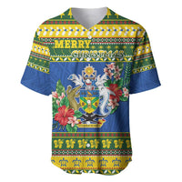 Solomon Islands Christmas Baseball Jersey Coat Of Arms Merry Xmas