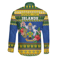 Solomon Islands Christmas Family Matching Summer Maxi Dress and Hawaiian Shirt Coat Of Arms Merry Xmas LT05 - Polynesian Pride