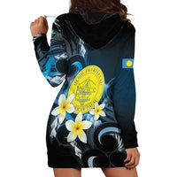 Palau United Nations Day Hoodie Dress Polynesian Curves Plumeria LT05 - Polynesian Pride