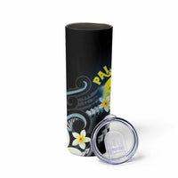 Palau United Nations Day Skinny Tumbler Polynesian Curves Plumeria LT05 - Polynesian Pride