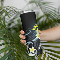Palau United Nations Day Skinny Tumbler Polynesian Curves Plumeria LT05 - Polynesian Pride