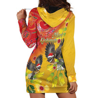 New Zealand Piwakawaka Christmas Hoodie Dress With Maori Pattern LT05 - Polynesian Pride