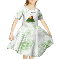 Personalised I LAVA YOU Volcano Valentine Kid Short Sleeve Dress Polynesian Tribal Pattern LT05 - Polynesian Pride