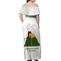 Personalised I LAVA YOU Volcano Valentine Off Shoulder Maxi Dress Polynesian Tribal Pattern LT05 - Polynesian Pride