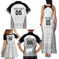 Custom Fiji Tapa Football Family Matching Tank Maxi Dress and Hawaiian Shirt Sporty Style LT05 - Polynesian Pride