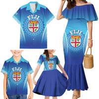 Custom Fiji Football Family Matching Mermaid Dress and Hawaiian Shirt Fijian Tapa Pattern LT05 - Polynesian Pride