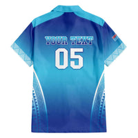 Custom Fiji Football Family Matching Off The Shoulder Long Sleeve Dress and Hawaiian Shirt Fijian Tapa Pattern LT05 - Polynesian Pride