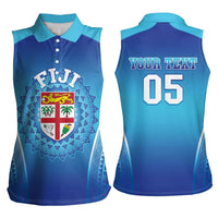Custom Fiji Football Women Sleeveless Polo Shirt Fijian Tapa Pattern LT05 - Polynesian Pride