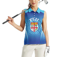 Custom Fiji Football Women Sleeveless Polo Shirt Fijian Tapa Pattern LT05 - Polynesian Pride