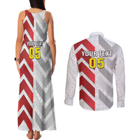 Custom New Caledonia Football Couples Matching Tank Maxi Dress and Long Sleeve Button Shirt Unique Style LT05 - Polynesian Pride