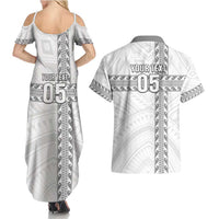 Custom New Caledonia Football Couples Matching Summer Maxi Dress and Hawaiian Shirt Go The Kagus LT05 - Polynesian Pride