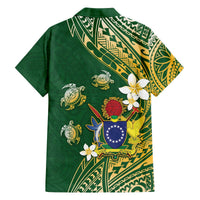 Cook Islands 15 Finest Family Matching Off The Shoulder Long Sleeve Dress and Hawaiian Shirt Plumeria Polynesian Turtle LT05 - Polynesian Pride