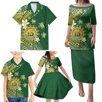 Cook Islands 15 Finest Family Matching Puletasi and Hawaiian Shirt Plumeria Polynesian Turtle LT05 - Polynesian Pride
