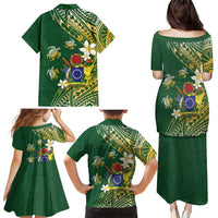 Cook Islands 15 Finest Family Matching Puletasi and Hawaiian Shirt Plumeria Polynesian Turtle LT05 - Polynesian Pride