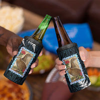 New Zealand Weka 4 in 1 Can Cooler Tumbler Maori Hen Koru Pattern - Polynesian Pride