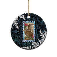 New Zealand Weka Ceramic Ornament Maori Hen Koru Pattern