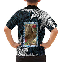New Zealand Weka Family Matching Puletasi and Hawaiian Shirt Maori Hen Koru Pattern LT05 - Polynesian Pride