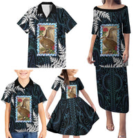 New Zealand Weka Family Matching Puletasi and Hawaiian Shirt Maori Hen Koru Pattern LT05 - Polynesian Pride