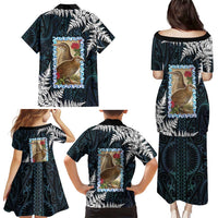 New Zealand Weka Family Matching Puletasi and Hawaiian Shirt Maori Hen Koru Pattern LT05 - Polynesian Pride