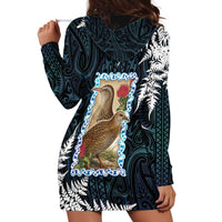 New Zealand Weka Hoodie Dress Maori Hen Koru Pattern - Polynesian Pride