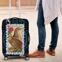 New Zealand Weka Luggage Cover Maori Hen Koru Pattern - Polynesian Pride