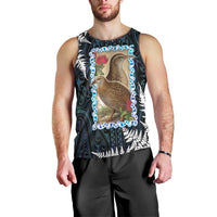 New Zealand Weka Men Tank Top Maori Hen Koru Pattern - Polynesian Pride