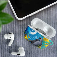 New Zealand Kokako Bird AirPods Case Maori Koru With Kowhai Flowers LT05 - Polynesian Pride