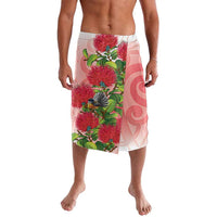 New Zealand Fantail Lavalava Maori Koru With Pohutukawa Flowers LT05 Red - Polynesian Pride