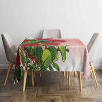 New Zealand Fantail Tablecloth Maori Koru With Pohutukawa Flowers - Polynesian Pride
