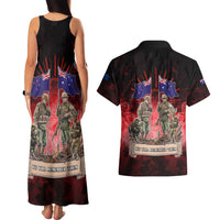 Australia And New Zealand ANZAC Day Couples Matching Tank Maxi Dress and Hawaiian Shirt Soldiers Lest We Forget LT05 - Polynesian Pride
