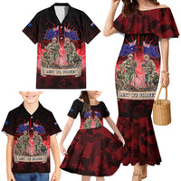 Australia And New Zealand ANZAC Day Family Matching Mermaid Dress and Hawaiian Shirt Soldiers Lest We Forget LT05 - Polynesian Pride